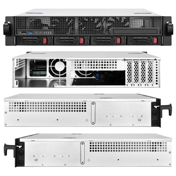 SilverStone RM21-304 Rackmount Server Gehäuse, 2U, Micro-ATX - schwarz image number 1