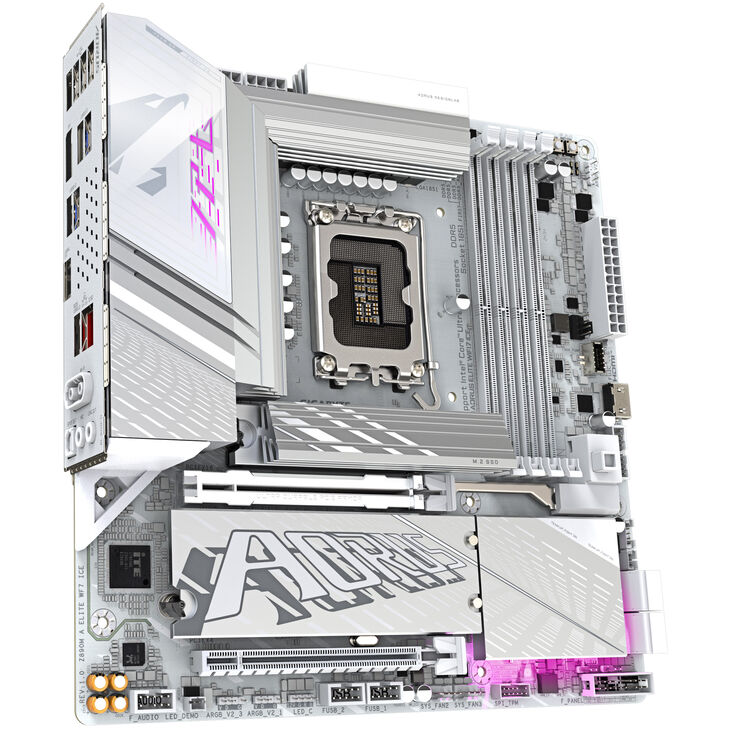 GIGABYTE Z890M Aorus Elite WIFI7 ICE motherboard, socket LGA 1851, Intel Z890, mATX, DDR5 image number 1