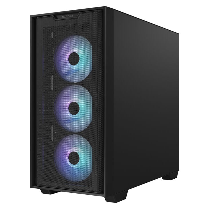 ASUS A21 PLUS ARGB Micro-ATX Gehäuse, Tempered Glass - schwarz image number 2