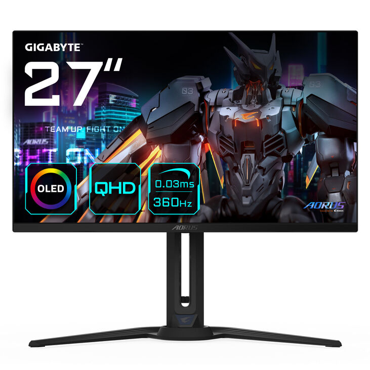 GIGABYTE AORUS FO27Q3, 27 inch Gaming Monitor, 360 Hz, OLED, FreeSync Premium Pro image number 0