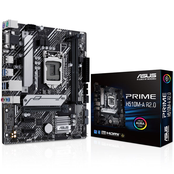 ASUS Prime H510M-A R2.0, Intel H510 motherboard, LGA1200 socket, DDR4 image number 0