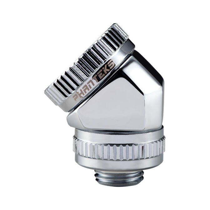 PHANTEKS Glacier Rotary Hard-Tube Fitting 16mm 45 Grad G1/4 - chrome, drehbar image number 2