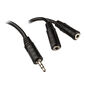 InLine Klinken Y-Kabel, 3,5-mm-Klinkenstecker, 3,5-mm-Klinkenbuchse - 2m