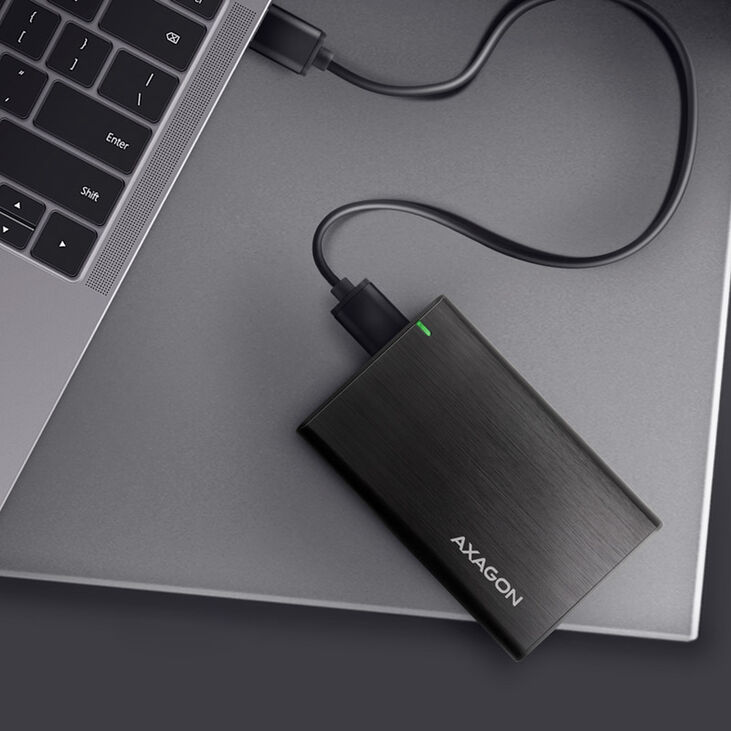 AXAGON EE25-A6M USB3.0 - SATA 6G 2.5" externes Festplattengehäuse - schwarz image number 3