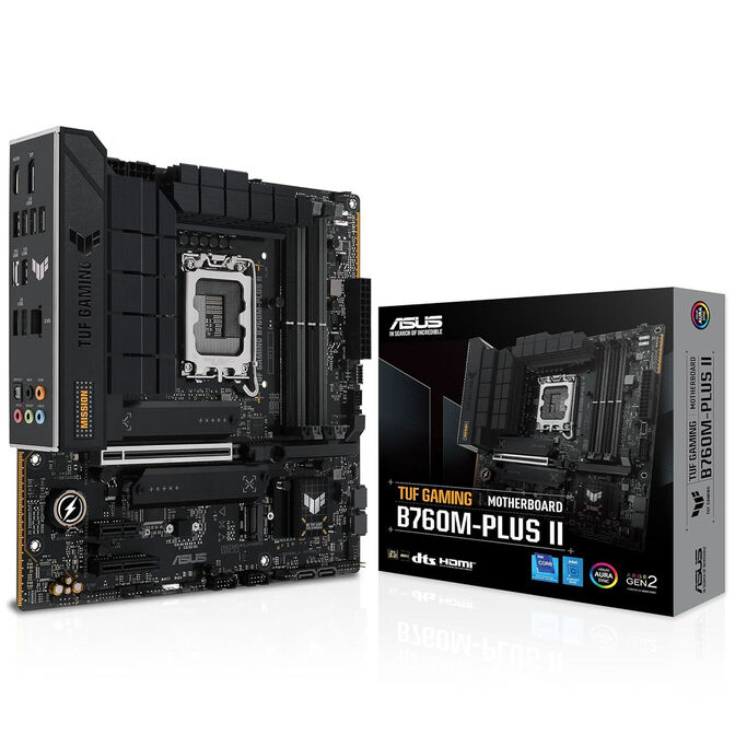 ASUS TUF Gaming B760M-Plus II Mainboard, Intel B760, Sockel 1700, Micro-ATX, DDR5 image number 0