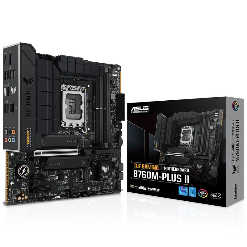 ASUS TUF Gaming B760M-Plus II Mainboard, Intel B760, Sockel 1700, Micro-ATX, DDR5