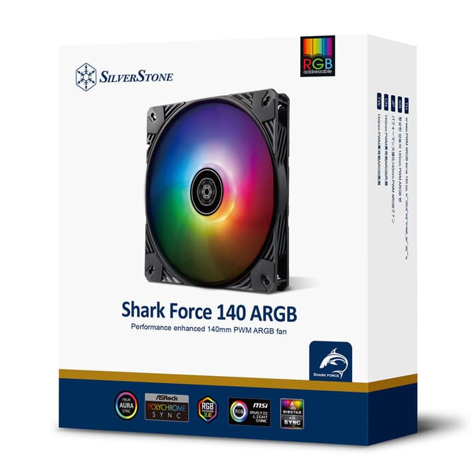 SilverStone Shark Force L&uuml;fter, ARGB - 140 mm, schwarz image number 7