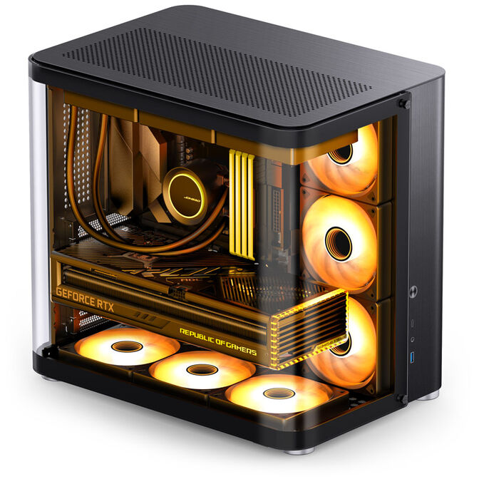 Jonsbo TK-2 2.0 Midi-Tower, Tempered Glass - schwarz image number 2