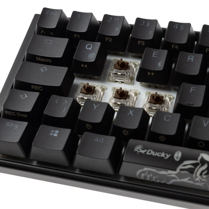 Ducky One 3 Classic Black/White Mini Gaming Tastatur, RGB LED - MX-Brown image number 4