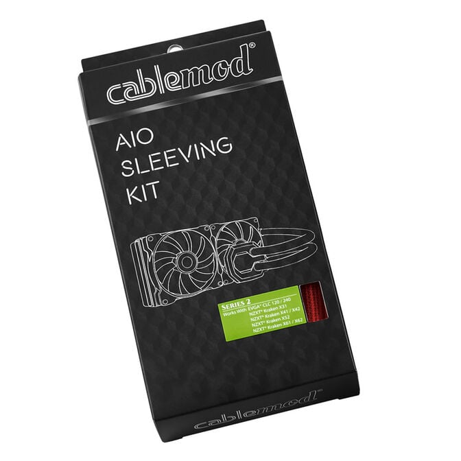 CableMod AIO Sleeving Kit Series 2 f&uuml;r EVGA CLC / NZXT Kraken - rot image number 3