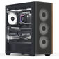 Aerocool D501A PC Case, Mid Tower, ATX, Tempered Glass - Black