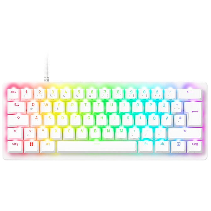 Razer Huntsman V3 Pro Mini Gaming-Tastatur, Razer Analog Optical Gen 2 - ISO (DE), wei&szlig; image number 1