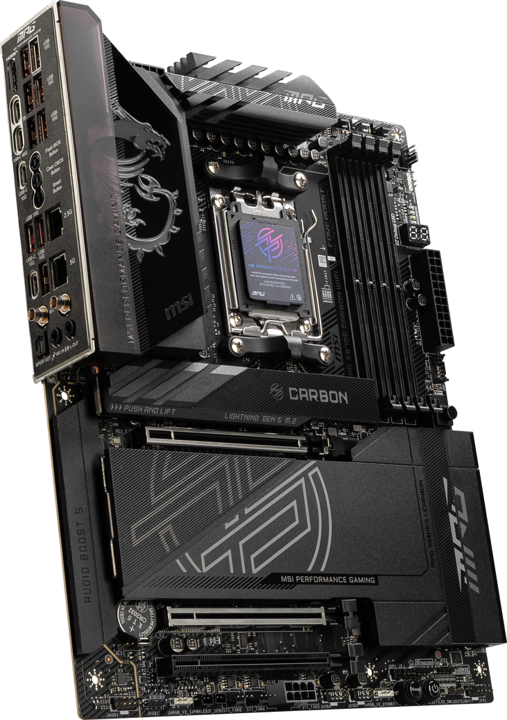 MSI MPG X870E Carbon WiFi motherboard, Socket AM5, AMD X870E, ATX, DDR5 image number 6