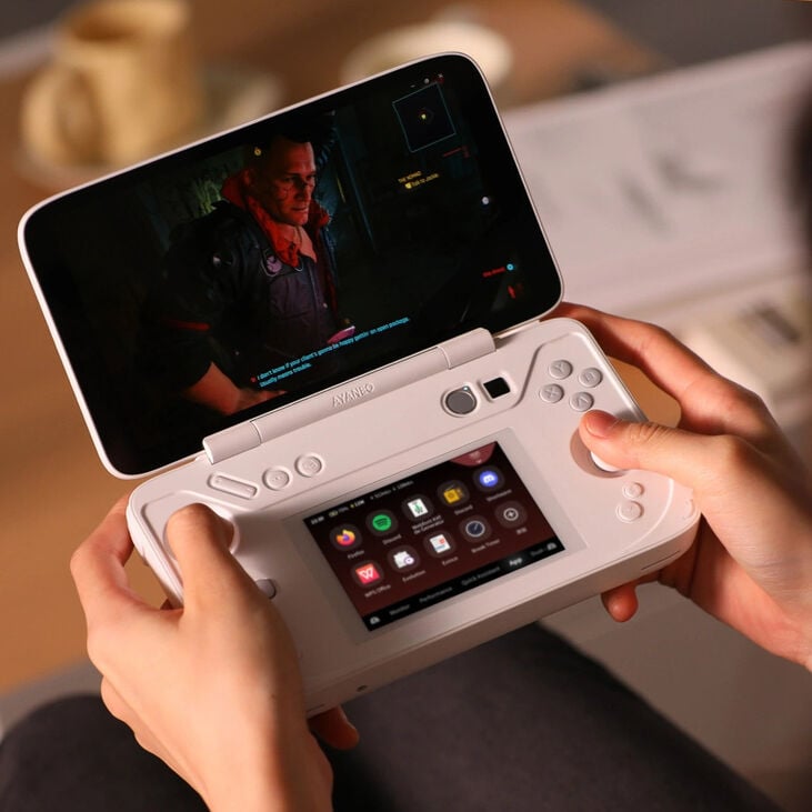 Ayaneo Flip DS Handheld Konsole – AMD Ryzen 7840U, 16 GB LPDDR5X, 512 GB SSD, Milky White image number 1