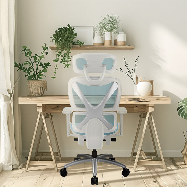 ThunderX3 XTC Ergonomischer Bürostuhl - weiß/blau image number 9