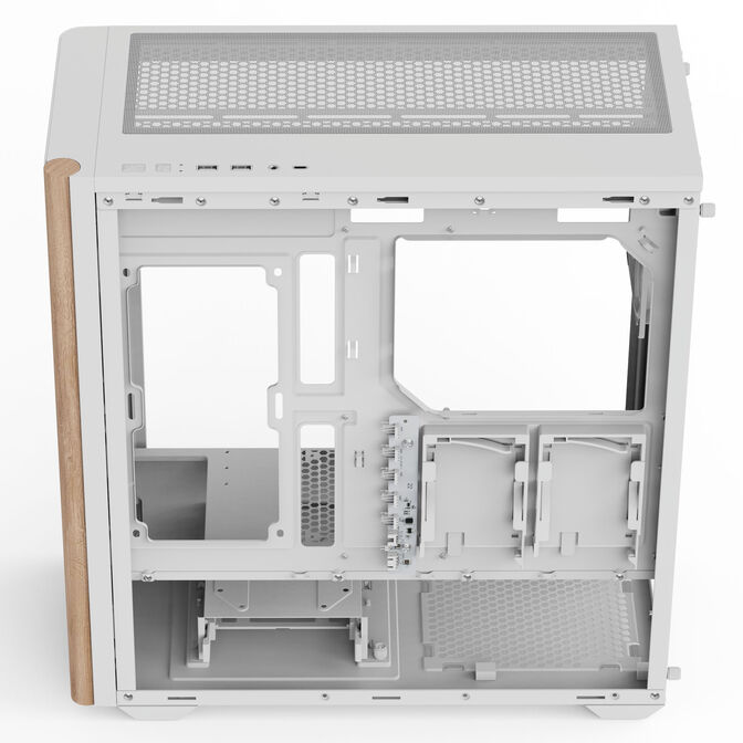 Aerocool D501A PC case, Mid Tower, ATX, Tempered Glass - white image number 6