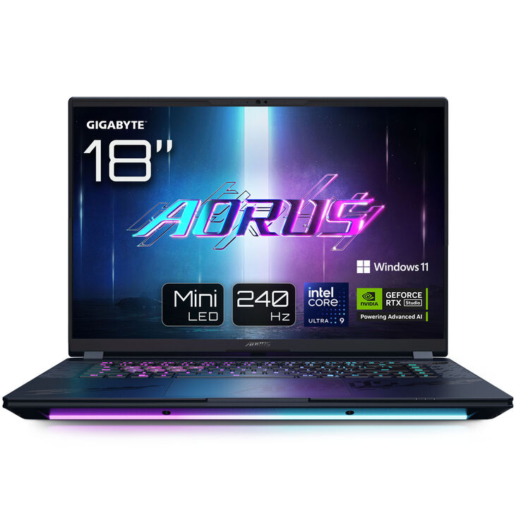GIGABYTE AORUS Master 18 AM8H BZHC6DED42SP Gaming Laptop, Core Ultra 9 275HX, RTX 5090 image number 1