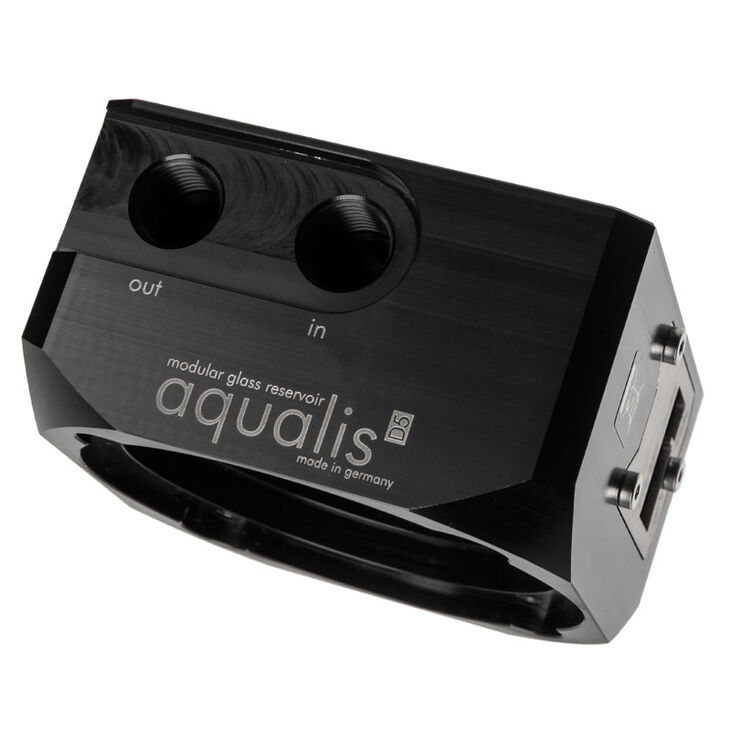 aqua computer D5 pump adapter, aqualis base including level indicator image number 3