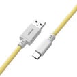 CableMod Classic Coiled Keyboard Cable USB-C to USB Type A, Lemon Ice - 150cm image number null