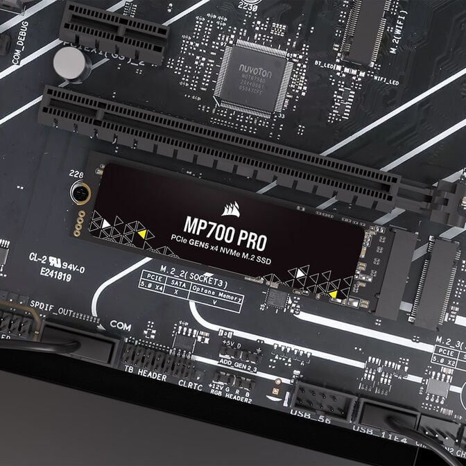 Corsair MP700 Pro NVMe SSD, PCIe 5.0 M.2 Type 2280 - 4 TB image number 3