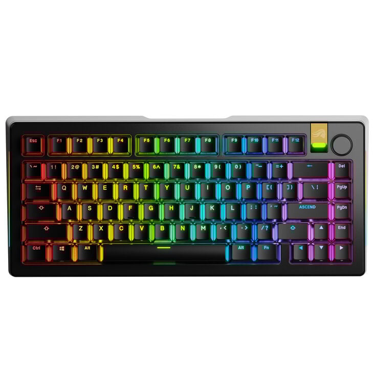Glorious GMMK 3 Pro HE Wireless 75% Gaming Keyboard - Pre-Built, ANSI (US), Fox HE Switches, Black image number 1