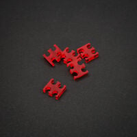 King Mod Service 4-Slot Cable Comb 4mm large - red - set of 5