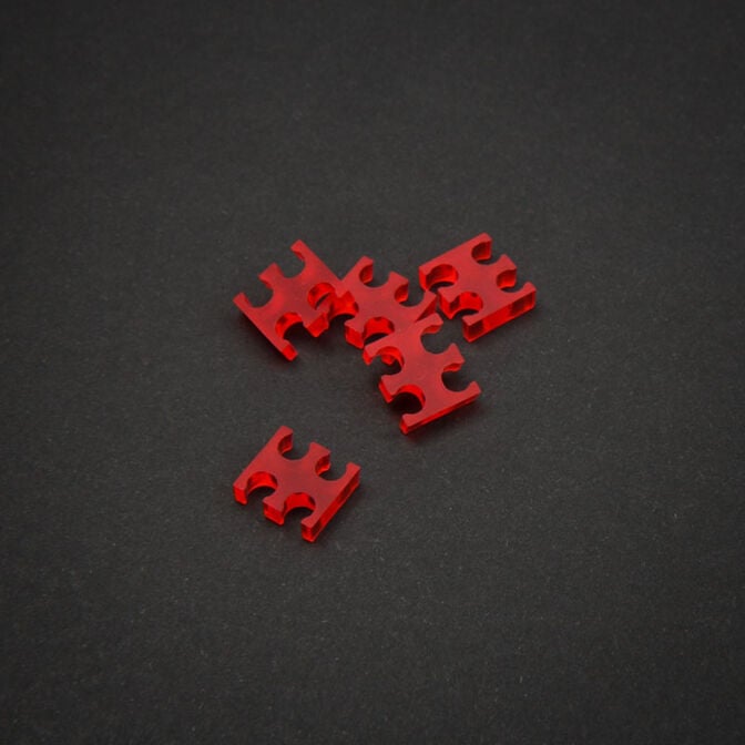 King Mod Service 4-Slot Cable Comb 4mm large - red - set of 5 image number 0