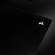 Corsair MM Glass Mauspad, matte Glasoberfl&auml;che, rutschfeste Basis - schwarz, 40cm x 50cm image number null
