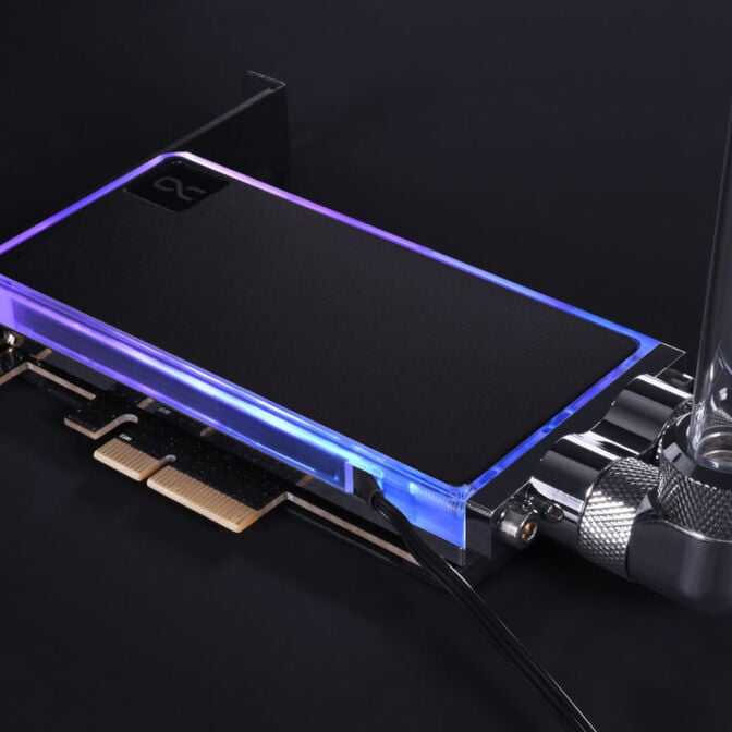 Alphacool Core M.2 NVMe PCIe 5.0 Liquid Cooler, ARGB - black image number 3