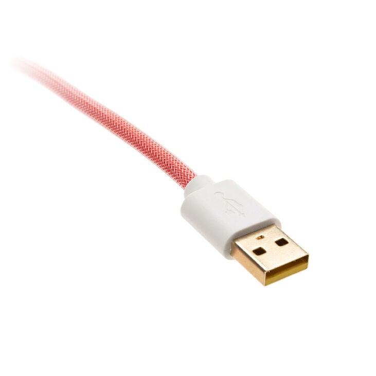 Ducky Premicord Apple Red Spiral Cable, USB Type C to Type A - 1.8m image number 2