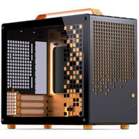 Jonsplus Z20 Micro-ATX Geh&auml;use, mit Tragegriff - schwarz/orange