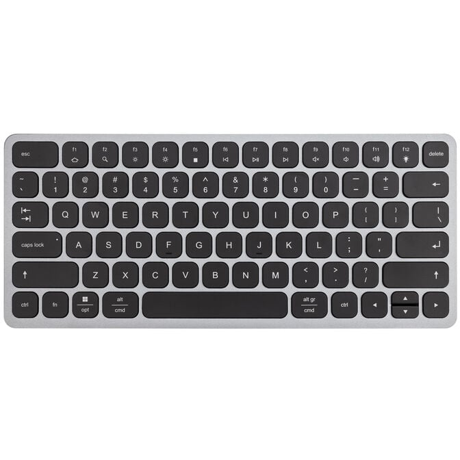 AXAGON HMC-KB keyboard USB-C 5Gbps with HUB, microSD/SD, 3x USB-A, HDMI 4K/60Hz, PD 100W, Audio, US layout image number 2