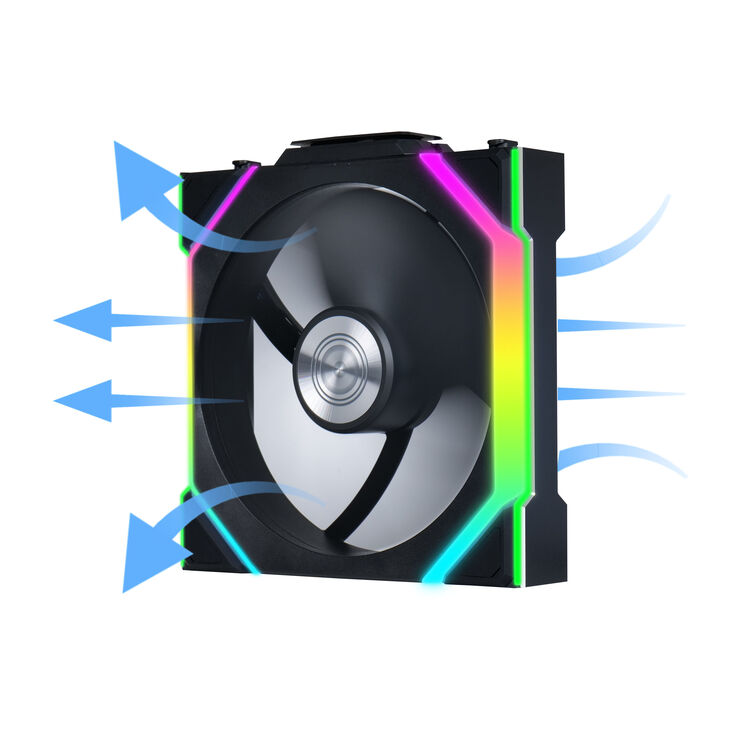 Lian Li UNI FAN SL Wireless ARGB PWM Fan - Reverse Blade, 120 mm, black image number 1