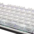 Ducky One 2 White Edition PBT Gaming Keyboard, MX-Blue, white LED - white image number null