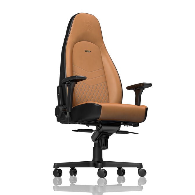 noblechairs ICON Echtleder Gaming Stuhl - cognac/schwarz image number 3
