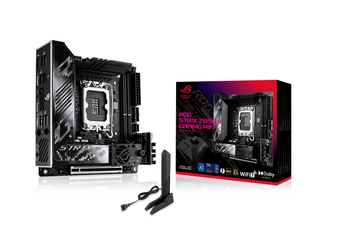 ASUS ROG Strix Z890-I Gaming WiFi Mainboard, Sockel LGA 1851, Intel Z890, Mini-ITX, DDR5 image number 0