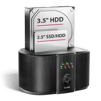 AXAGON ADSA-SC Dual-Dockingstation, USB C, 2x 2,5"/3,5" SSD/HDD, SATA 6 - schwarz