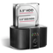 AXAGON ADSA-SC Dual-Dockingstation, USB C, 2x 2,5"/3,5" SSD/HDD, SATA 6 - schwarz