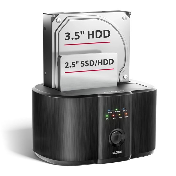 AXAGON ADSA-SC Dual-Dockingstation, USB C, 2x 2,5"/3,5" SSD/HDD, SATA 6 - schwarz image number 0