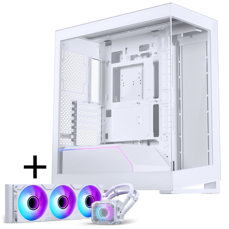 PHANTEKS NV-Serie NV5 MK2 ATX-Gehäuse, Tempered Glass, DRGB - Matte White + Glacier One 360M25 Gen2 DRGB AiO Wasserkühlung - 360mm image number 0