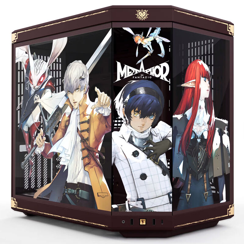 HYTE Y70 Metaphor: ReFantazio PC-Gehäuse, Midi-Tower, E-ATX, Tempered Glass - bordeauxrot Image