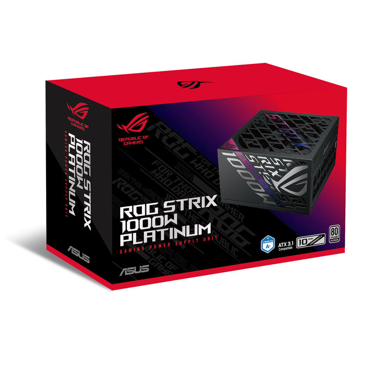 ASUS ROG Strix 1000 Platinum power supply, 80 PLUS Platinum, modular, PCIe 5.1 - 1,000 watts image number 15