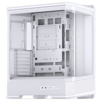 Jonsplus D400 PC Case, Mid Tower, ATX, Tempered Glass - White