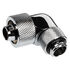 Alphacool Eiszapfen Connector 90 Degree G1/4 Inch Female Thread to 16/10mm - Rotatable, chrome silver image number null