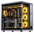 Jonsplus BO400CG PC Case, Mid Tower, ATX, Tempered Glass - Gunmetal Grey image number null