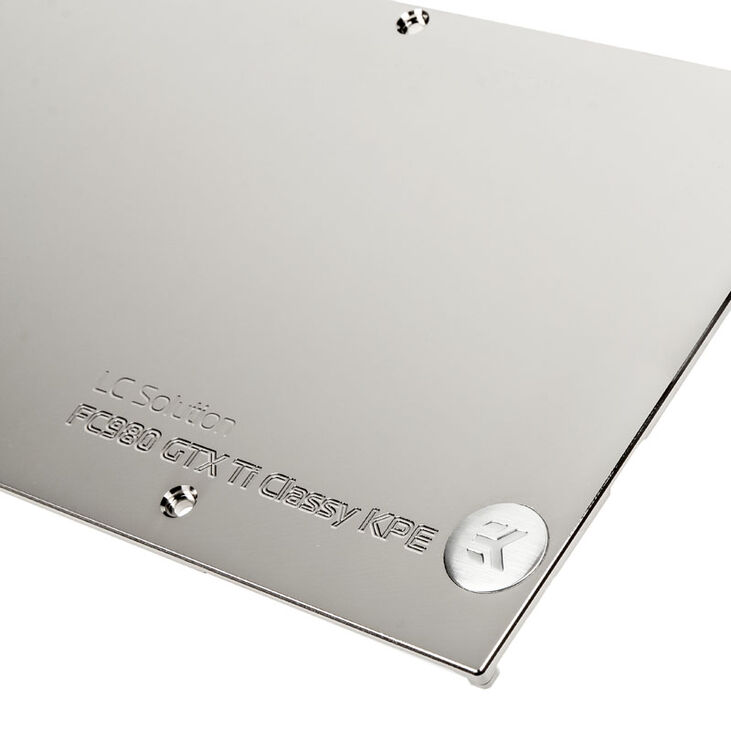 EK Water Blocks EK-FC980 GTX Ti Classy KPE Backplate - Nickel image number 2