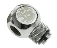 Bitspower Adapter T-Splitter G1/4 Zoll AG auf 2x G1/4 Zoll IG - drehbar, TII, silber glänzend