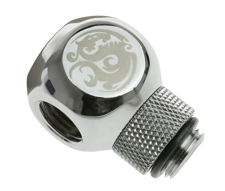 Bitspower Adapter T-Splitter G1/4 Zoll AG auf 2x G1/4 Zoll IG - drehbar, TII, silber glänzend image number 0