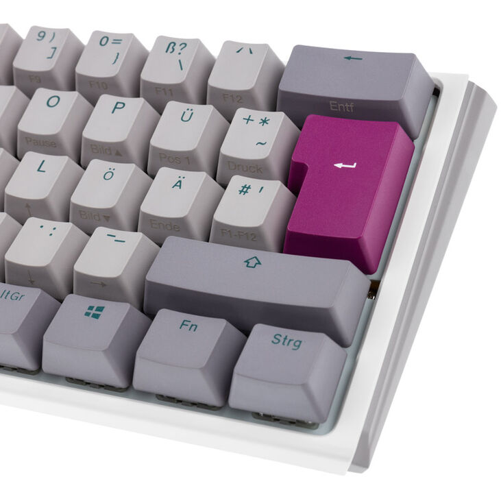 Ducky One 3 Mist Grey Mini Gaming Tastatur, RGB LED - MX-Blue image number 6