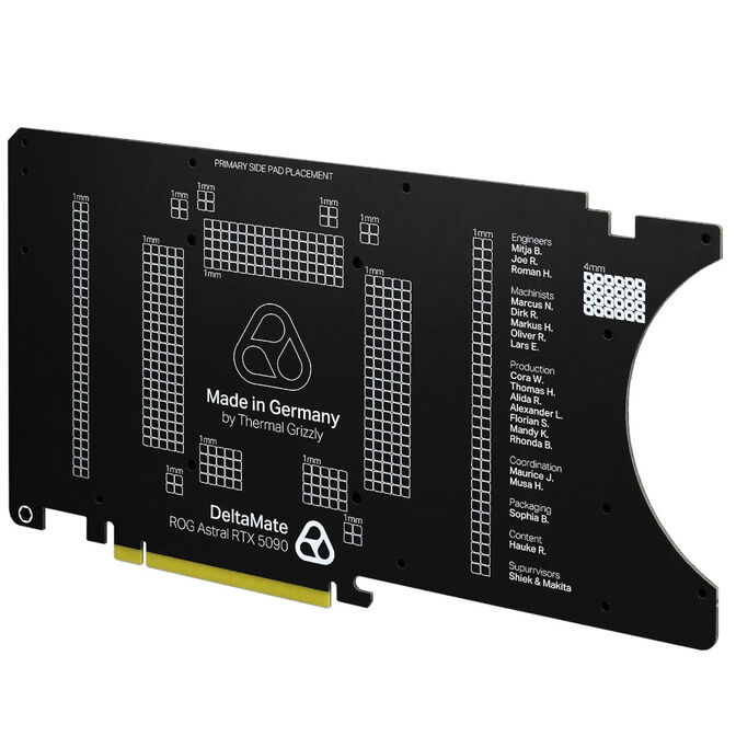 Thermal Grizzly DeltaMate 5090 Astral Glass Edition GPU Water Cooler, ARGB, with Backplate - Borosilicate Glass, Black image number 3